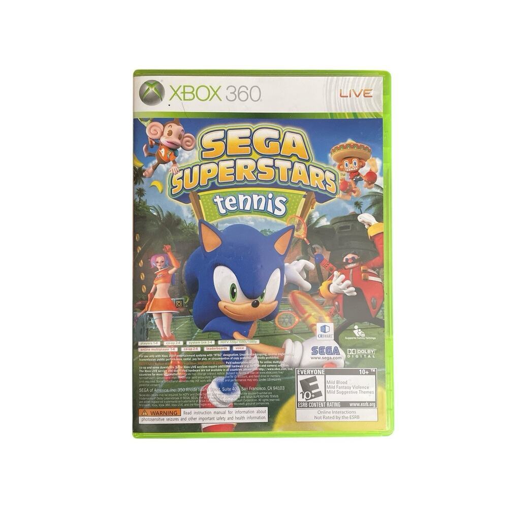 Game Sega Superstars Tennis Xbox 360 2008 Tested Works Sonic
